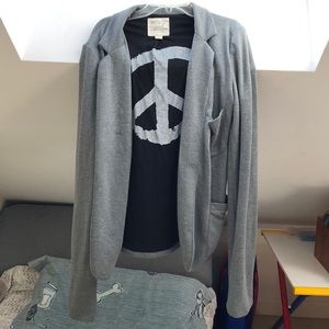 Vintage Shavasna Gray Sweater Blazer